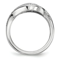 Bijeli sterling srebrni prsten za brisanje