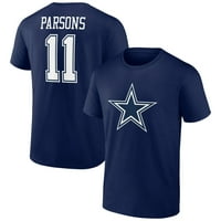 Muške fanatike marke Micah Parsons Navy Dallas Cowboys Icon Icon Name i broj majica