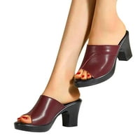 Žene Riblji klinovi modna klina Sandal Srednje pete Flip-flop papuče Ljetne potpetice Sandale Sandale