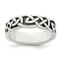 Sterling srebrni keltski čvor vezer prsten veličine Nakit pokloni za žene - 5. grama