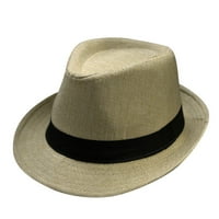 Slatke šešire za žene Trendy Retro Jazz Hat Soild Britanska šešir za sunčanje Kaubojski šešir muškarci