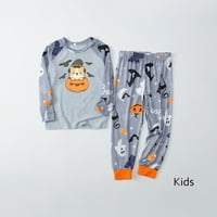 Žene Muška djeca Halloween Podudaranje porodičnih pidžama, Silvercell Roditelj-Child Holiday Spried Wearwer PJS
