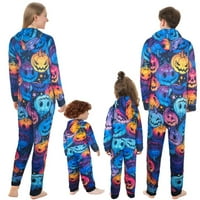 Porodica podudaranje Halloween Onceeyes pidžamas smiješna pucnjava sa kapuljačom sa kapuljačom sa patentnim