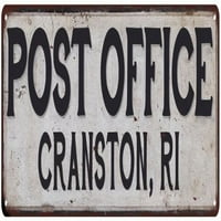 Cranston, RI Pošta Metalni znak Vintage 108240011400