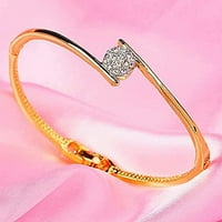 Estele kt pozlaćeni mesinga ne-dragocjena metala Jednoj dijamant sofisticiranu narukvicu za žene pogodne za sve prilike poseban poklon za vjenčanje, angažman, godišnjicu i rođendan