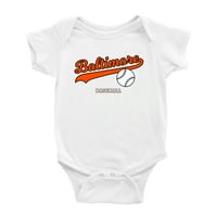Slatka Baltimore Baby BodySuits bejzbol ventilator za bebe dres za dječake Djevojke