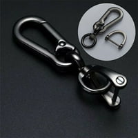 Lierteer Creative Metal Car Priključak za ključeve privjesak za ključeve + kopča za potkove, crna