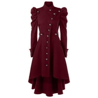 Miayilima kaputi za žene Vintage Steampunk Dugi kaput Gothic Overcoat Dame Retro jakna