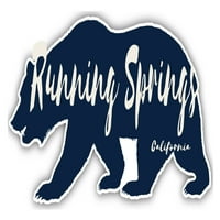 Running Springs California Suvenir 3x frižider magnetni medvjed dizajn