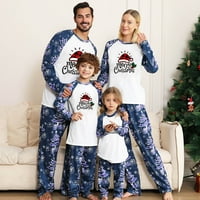 Baikeli Merry Božić Porodica Podudaranje pidžama Plaid Print Holiday Xmas PJS Pluze Veličina Spavaća