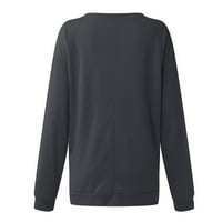 Ženska jesenska i zimska tiskana labava majica dugih rukava bluza okrugli vrat casual tops hot6sl44867355