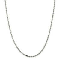 Ogrlica od lanača u obliku konopca u srebru - 11. grama - jastog kandže