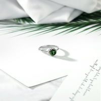 Gem Stone King 1. CT ovalna emerald Envy Mystic Topaz Sterling srebrni prsten