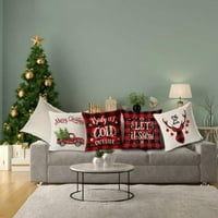 Božićni jastuk navlake, Xmas serija Custus Cover CASE jastuk po mjeri sa zatvaračem kvadratni jastuk