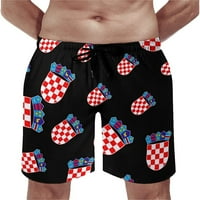 Grb Hrvatske modne muške kratke hlače za plažu plivanja Kružne suhe hlače s mrežnim oblogom i džepovima