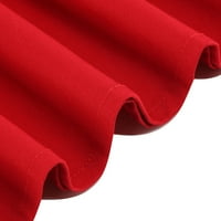 Haljine za čišćenje za žene Ljeto Retro pulover Čvrsti seksi kratki rukav plus veličina haljina crvena