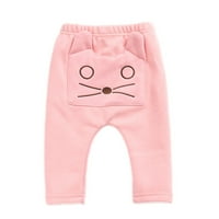 Popust Baby Boy Girl Dukset novorođenčad Cartoon Mačka Držite tople pantalone, sive