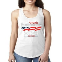 Wild Bobby Vivek Ramaswamy Truth kampanja Američka zastava istina Politička ženska trkačka trkač top, bijeli, X-veliki