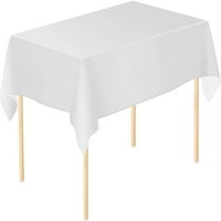 Plastični stol krpa 54x108in Zadovoljni partikuli za odliv za jednokratnu upotrebu - Bijela -