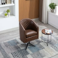 Okretna stolica za cijev za dnevnu sobu sa naljepljima i metalnom bazom