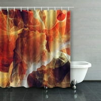Sažetak Crveno vruće slikanje Dim Teksture Tuš zastori za zavjese za kupaonice