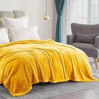 Exclusivo Mezcla Plish Fuzzy Fleece dvostruki krevet za krevet, super mekani pahuljasti i debeli deke za putni krevet i kauč
