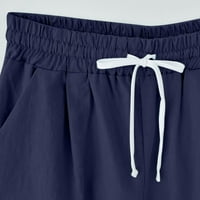 Ecqkame ženske ležerne ljetne znojene kratke hlače modne žene kratak tiskani uski uski džep visokih