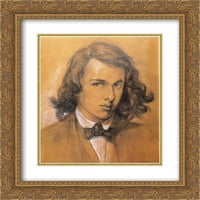 Dante Gabriel Rossetti Matted Gold Ornate UKLJUČEN UKLJUČENO Art 'Tillret Portret'