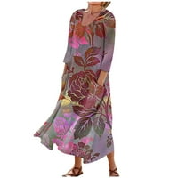 Amousa haljine Ljetna haljina za žene Ležerne prilike tiskane udobne modne rupe