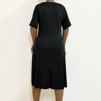 Padort Maxi Haljine za žene Linijske ljuljačke haljine haljina za plažu crna, 3xl