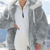Jyeity jesen novi dolasci plus size zimski topli lopatica plišani zip jakna s kapuljačom kaput ženske