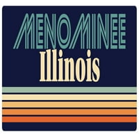 Menominee Illinois vinil naljepnica za naljepnicu Retro dizajn
