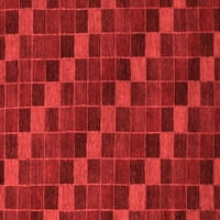 Ahgly Firma Machine Persibles Indoor Rectangle Checkered Crvena modernih prostirki, 6 '9 '