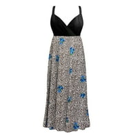Plus veličine Cheetah hidrangea dizajner Ispis Empire Struk Womens Proljetna haljina