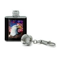 Orao Patriotic 4. jula Proslava američke zastave Vatromet od nehrđajućeg čelika 1oz mini lanac ključa