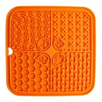 Silikonska kućna usisna čaša lizanje mat za kućne ljubimce mat silikon spor prostirke za hranu, narandžaste