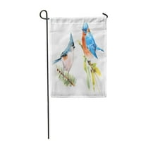 Plava prekrasna titla i plavi ptica Vodenokolor ručne zastave Dvorativne zastave Baner za zastavu Baner