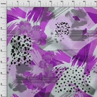 Onuproone pamučna svila ljubičasta tkanina apstraktna četkica za četkicu s polka šivaćim zanatskim projektima