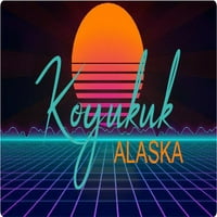 Koyukuk Aljaska vinilna decal Stiker Retro Neon Dizajn