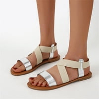 Ravne sandale za žene djevojke elastične gležnjeve sandale ljetne dressy cipele slatke strapljene gladijatorske