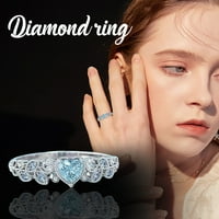 Nakit za čišćenje ispod $ Verpetridure Dame Vjenčanje Love Heart Diamond Ladies breskva srčani prsten