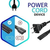 Boo kompatibilan 5FT 2-PRONG AC kabelski kabelski kabelski kabel za zamjenu za Ilive Radio Boombo i uživo PSU adapter
