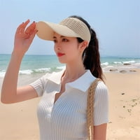 HHEI_K Women prazan gornji šešir na otvorenom sportu vrhunska kapa za sunčanje sunčani šešir