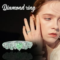 Yuehao Prstenovi prsten svježa ličnost za žene male glavne jednostavne ljubavne prstenove