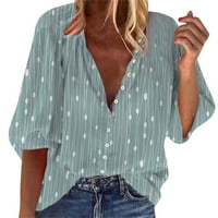 Koaiezne bluze za žene Ženske vrhove kratkih rukava Square Crat Crt majice Summer Ležerne tee