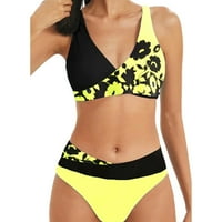Ženski bikini postavili su dva omotana trokutna odjeća za kupaće kupaći kostim