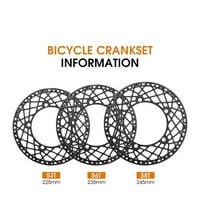 Bicikl Crankset integrirana jednokrilna ručica za sklopivi bicikl za bicikle, 56t crna