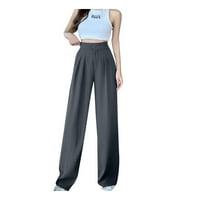 Lindreshi teretni pantalone za žene plus veličine Ženska proljeće i boja Svestrano ravna cijev visoke