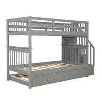 Kombinirani krevet sa kotačima i stepenište kabriolet na odvojene krevete, podne twin preko dvostruke