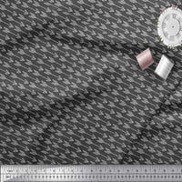 Soimoi Gray Japan Crepe saten tkanina Geometrijska strelica Tribal Print tkanina sa širokim dvorištem